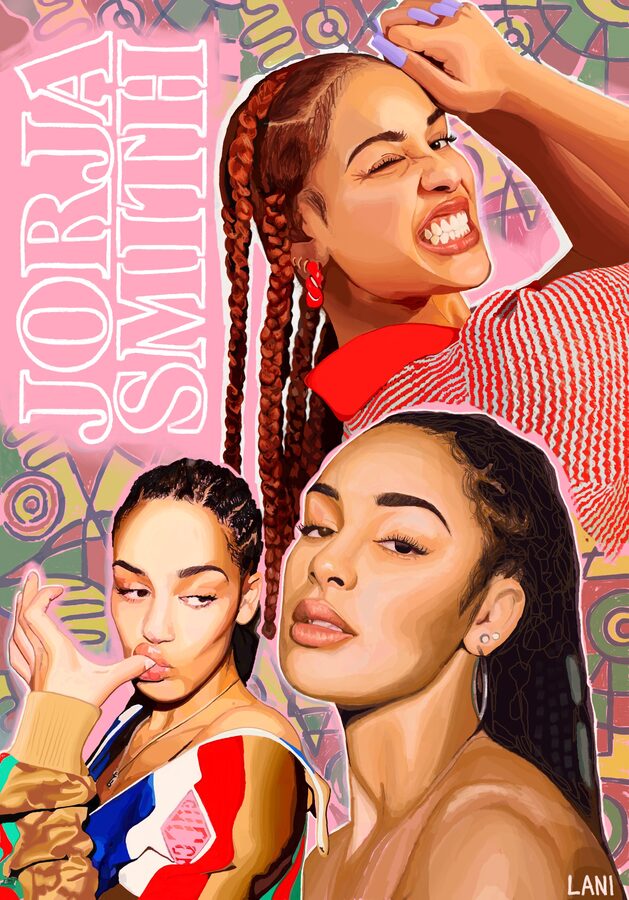Jorja Smith digital portrait poster