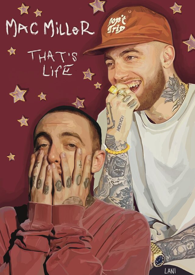 Mac Miller That's Life digital portrait poster