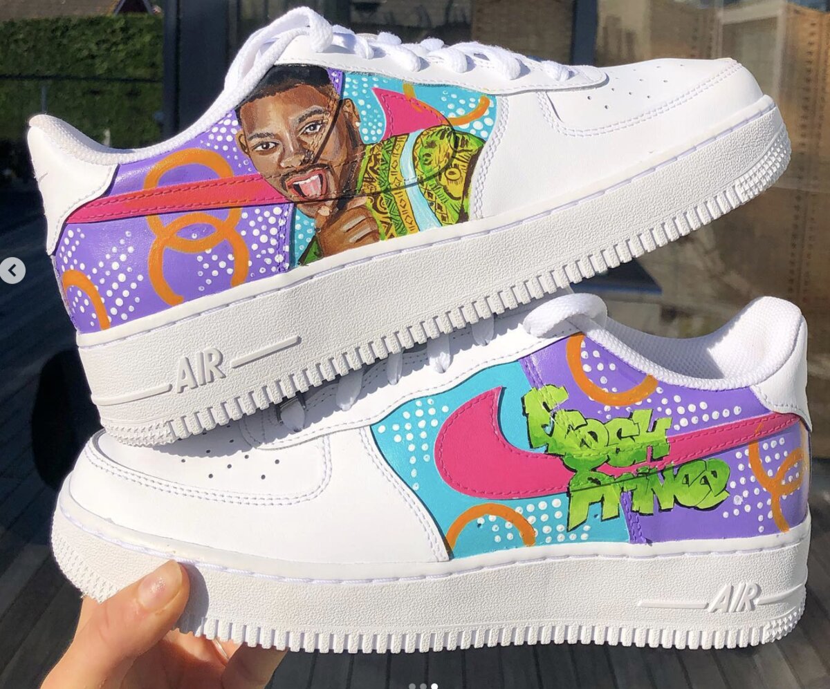 Fresh Prince custom Nike Air Force 1 by ARLA